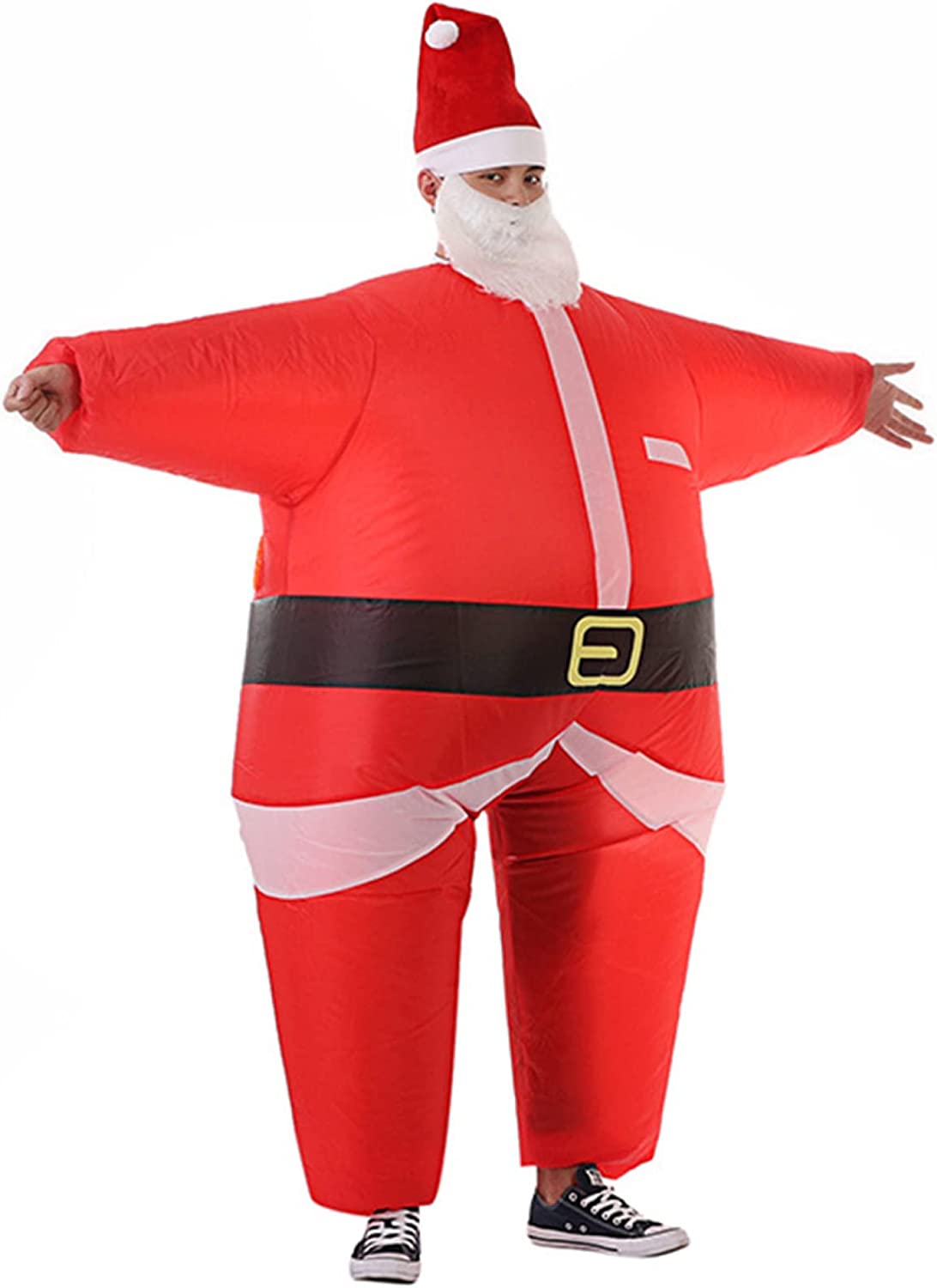 クリスマス コスプレ サンタクロース 仮装 コスチューム キャラクター 着ぐるみ 大人 成人用 ブロワー付き