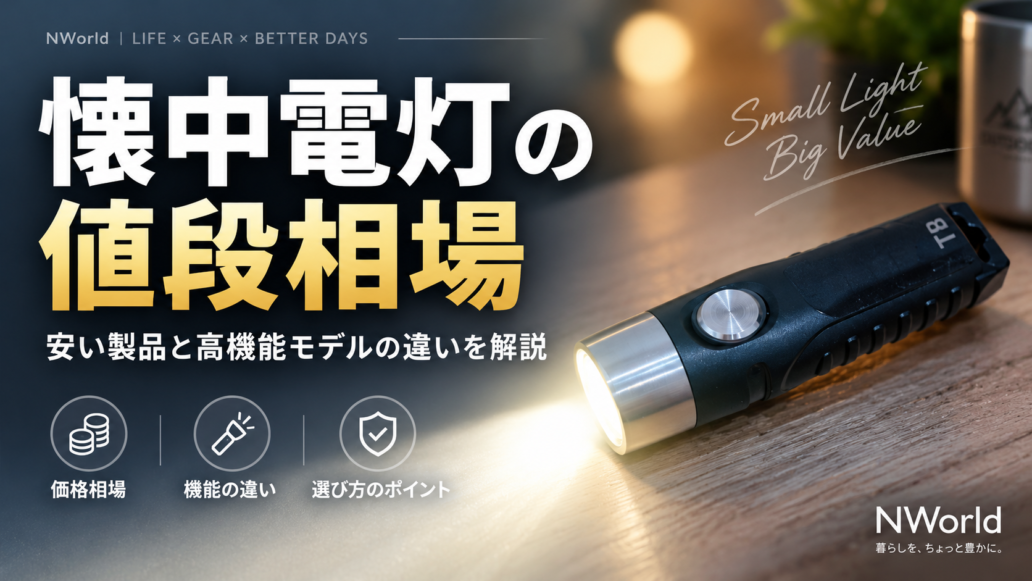 懐中電灯の値段相場と安い製品・高機能モデルの違いを解説するアイキャッチ画像